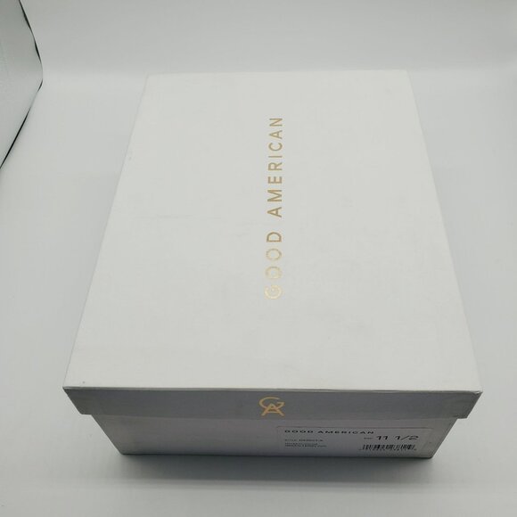 New Good American Size 11 1/2 NIB Terry Slip On High Heel Sandals Green - Picture 10 of 10